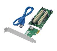Jeirdus - Tarjeta combinada PCIe paralela, Puerto Serie RS-232 COM y DB25 para Impresora de Puerto Paralelo LPT a PCI Express,PCIE to 2*PCI (USB)