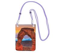JEJEA Arches National Park - Bolso cruzado para teléfono para mujeres y hombres, correa ajustable, para viajes, compras, Purple, Talla única