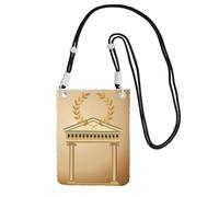 JEJEA Bolso cruzado para teléfono con diseño de edificio antiguo con rama de olivo romano y estampado griego para mujeres y hombres, correa ajustable, para viajes, compras, Black, Talla única