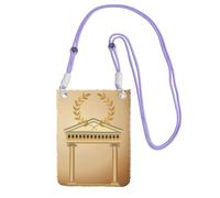 JEJEA Bolso cruzado para teléfono con diseño de edificio antiguo con rama de olivo romano y estampado griego para mujeres y hombres, correa ajustable, para viajes, compras, Purple, Talla única