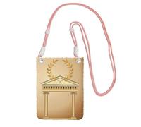 JEJEA Bolso cruzado para teléfono con diseño de edificio antiguo con rama de olivo romano y estampado griego para mujeres y hombres, correa ajustable, para viajes, compras, Pink, Talla única