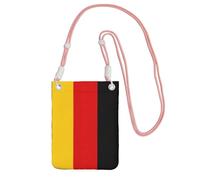 JEJEA Bolso cruzado para teléfono con estampado de bandera alemana para mujeres y hombres, correa ajustable, para viajes, compras, Pink, Talla única