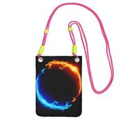 JEJEA Bolso cruzado para teléfono con estampado de dragones de fuego y hielo para mujeres y hombres, correa ajustable, para viajes, compras, fucusia, Talla única