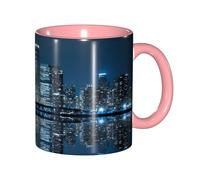 JEJEA Chicago Reflected Print - Taza de cerámica de 325 ml, tazas de café de cerámica, elegantes tazas de té con caja de regalo para mujeres con 6 colores