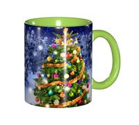 JEJEA Christmas Tree1 - Taza de cerámica de 325 ml, tazas de café de cerámica, elegantes tazas de té con caja de regalo para mujeres con 6 colores