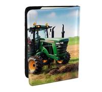 JEJEA Company Farm Tractor - Organizador de viaje para tarjetas de crédito, funda para pasaporte, Black, Talla única