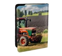 JEJEA Company Farm Tractors - Organizador de viaje para tarjetas de crédito, funda para pasaporte, funda para pasaporte, cartera para viajes, Black, Talla única
