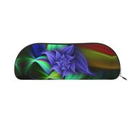 JEJEA Estuche de piel con estampado floral abstracto con cremallera, estuche para lápices, estuche para lápices, bolsa para lápices, bolsa para cosméticos de maquillaje, Gold, Talla única, Neceser
