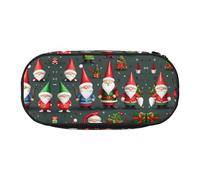 JEJEA Estuche organizador de gran capacidad con estampado de gnomos de Navidad, Black, Talla única, Organizador de bolsas