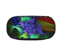 JEJEA Estuche organizador de gran capacidad con estampado floral abstracto para lápices, gran capacidad, Black, Talla única, Organizador de bolsas