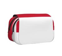 JEJEA Estuche organizador multiusos para lápices y lápices, diseño de bandera de Mónaco, Black, Talla única, Neceser