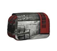 JEJEA Estuche para lápices con impresión de cabina de teléfono británica, estuche para lápices, maquillaje, caja organizadora multiusos para adolescentes, Black, Talla única, Neceser