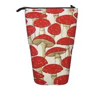 JEJEA Estuche telescópico multifuncional con estampado de setas rojas y blancas, Black, Talla única, Organizador de bolsas