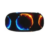 JEJEA Fire and Ice - Estuche organizador de gran capacidad con diseño de dragones, Black, Talla única, Organizador de bolsas