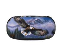 JEJEA Flying Eagle Print - Estuche organizador de gran capacidad para lápices, gran capacidad, Black, Talla única, Organizador de bolsas