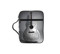JEJEA Funda grande para Biblia con estampado de guitarra para mujer, bolsa de almacenamiento de Biblia con bolsillo con cremallera y asa