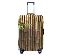 JEJEA Funda protectora para maleta, con estampado de bambú de primavera, lavable, antiarañazos, Black, S