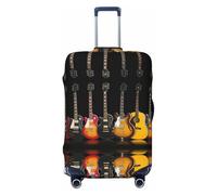 JEJEA Funda protectora para maleta con estampado de guitarra eléctrica, funda de equipaje de viaje, lavable, antiarañazos, Black, S
