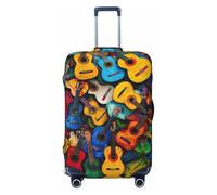 JEJEA Funda protectora para maleta de viaje con estampado acústico y guitarras, lavable, antiarañazos, Black, XL