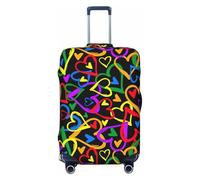JEJEA Funda protectora para maleta de viaje con estampado de arcoíris y orgullo gay, lavable, antiarañazos, Black, XL