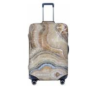 JEJEA Funda protectora para maleta de viaje, lavable, antiarañazos, con estampado de piedra de ónix, Black, XL