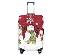 JEJEA Funda protectora para maleta, lavable, antiarañazos, con estampado de muñeco de nieve, con texto en inglés "Merry Christmas", Black, S