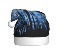 JEJEA Gorros de Navidad con estampado de cielo nocturno estrellado para adultos, sombreros de Papá Noel para divertidos sombreros de Navidad novedosos, para fiesta de Navidad
