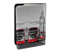 JEJEA Inglaterra UK Retro London - Organizador de viaje para tarjetas de crédito, funda para pasaporte, funda para pasaporte, cartera para viajes, Black, Talla única