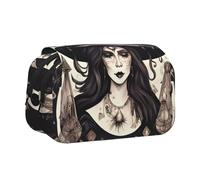 JEJEA Magic Witch Witchcraft - Estuche organizador multiusos para lápices y maquillaje, diseño bohemio, Black, Talla única, Neceser