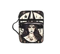 JEJEA Magic Witch Witchcraft - Funda grande para Biblia con estampado bohemio para mujer, bolsa de almacenamiento de Biblia con bolsillo con cremallera y asa