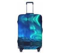 JEJEA Northern Lights1 - Funda protectora para maleta de viaje, lavable, antiarañazos, Black, L