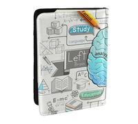JEJEA Organizador de viaje con impresión de cerebro humano, funda para tarjetas de crédito, funda para pasaporte, funda para pasaporte, cartera para viajes, Black, Talla única