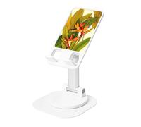 JEJEA Soporte giratorio para teléfono móvil con estampado de pájaro tropical del paraíso, soporte para teléfono móvil para escritorio, soporte ajustable para teléfono, para todos los teléfonos