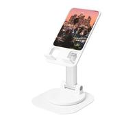JEJEA Soporte giratorio para teléfono móvil con estampado de palmeras de Los Ángeles, para escritorio, soporte ajustable para teléfono, para todos los teléfonos
