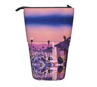 JEJEA The Old Hollywood Print - Estuche telescópico multifuncional para lápices, bonito estuche de papelería portátil para cosméticos, Black, Talla única, Organizador de bolsas