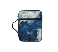 JEJEA Within The Tides - Funda grande para Biblia para mujer, bolsa de almacenamiento de Biblia con bolsillo con cremallera y asa