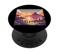 Jeju Do Island Atardecer Corea Aventura Escena PopSockets PopGrip Adhesivo