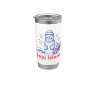 Jeju Island Dol Hareubang, divertido recuerdo de viaje a Corea del Sur Vaso térmico de acero inoxidable de doble pared