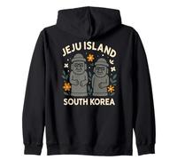 Jeju Island Fun Stone Statues, Corea del Sur Dol Hareubang Sudadera con Capucha