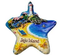 Jeju Island Korea - Imán para nevera, recuerdo 3D, colección artesanal