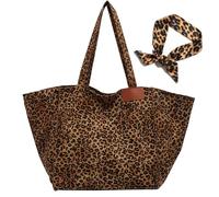 JEKAVA Bolso tote con estampado de leopardo, bolso de lona para mujer, leopardo, bolso de mano, bolso de hombro grande, con personalidades, bolsos de mano, bolsos de mano, bolso de moda para mujeres,