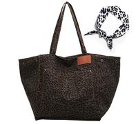 JEKAVA Bolso tote con estampado de leopardo, bolso de lona para mujer, leopardo, bolso de mano, bolso de hombro grande, con personalidades, bolsos de mano, bolsos de mano, bolso de moda para mujeres,