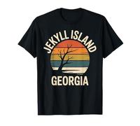 Jekyll Island Georgia Retro Sunset - Recuerdo de Viaje Camiseta