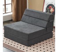 jela Sofá cama plegable grande de espuma suave, silla convertible de lujo Miss tela plegable sofá cama sofá de suelo con soporte de espalda sofá de piso para sala de estar dormitorio (83 x 33 pulgadas