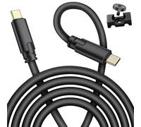 Jelanry Cable de sujeción de cámara USB C a USB C de doble cabezal recto, para entrega de energía, transferencia de datos de 5 Gbps, carga entre cámara y computadora + abrazadera de bloqueo de cable