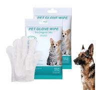 Jelaqmot 12PCS Rinse Free Dog Shampoo Mitts - Scrubby Rinse Free Shampoo Mittens for Dogs, Hypoallergenic Pet Cleaning Wipes for Quick Bath, Waterless Grooming Gloves for Dirt, Odor & Mud Removal