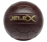 JELEX Balón de fútbol vintage de Oldschool, tamaño 5, diseño retro hecho de piel sintética resistente, duradero y resistente, alto vuelo y rebote