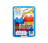 Jelly Blox - Juego de 10 Piezas - 10 Bloques de Construcción Táctiles de Formas Diferentes - Juego de Construcción para Niños Desde 2 Años - Bloques Extensibles, Flexibles y Suaves - Motricidad Fina