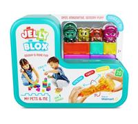 Jelly Blox - My Pets and Me - 20 Bloques de Construcción Táctiles de Formas Diferentes y con Animales - Juego de Construcción para Niños desde 2 Años - Bloques Extensibles, Flexibles - Motricidad Fina