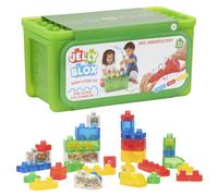 Jelly Blox Stash 'n Stack 2-in-1 Storage de almacenamiento que incluye 30 bloques | Bloques de construccin de nios pequeos y preescolares pued